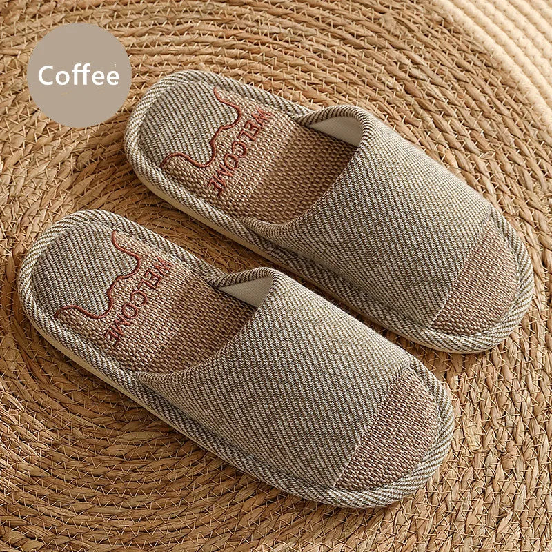 Breathable Open Toe Slippers - Non-Slip Indoor Slides for Men and Women - ZOOMNSTORE
