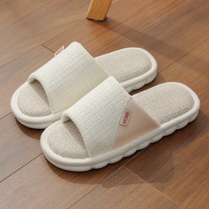 Breathable Open Toe Slippers - Non-Slip Indoor Slides for Men and Women - ZOOMNSTORE