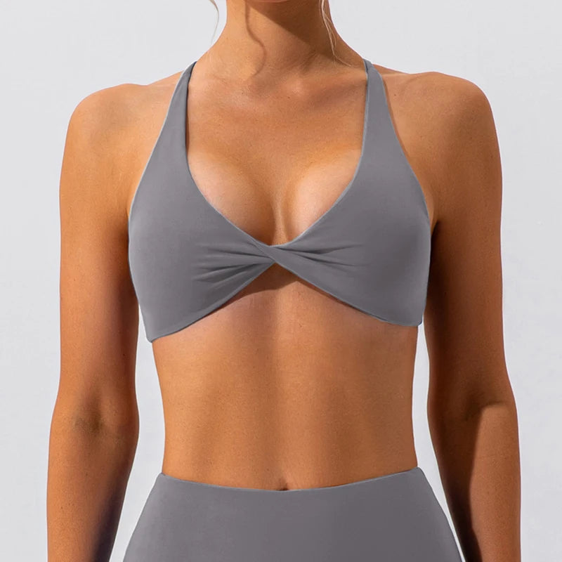 Sexy Gym Top Women Crease Sports Bra Running Back Cross Yoga Bra Breathable Sports Underwear Women Fitness Workout Top Women - ZOOMNSTORE