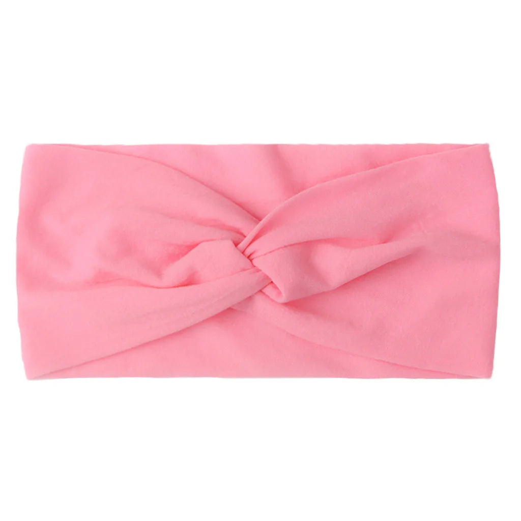 1 PCS Spring Summer Candy Color Baby Headband Girls Twisted Knotted Soft Elastic Baby Girl Headbands Hair Accessories - ZOOMNSTORE