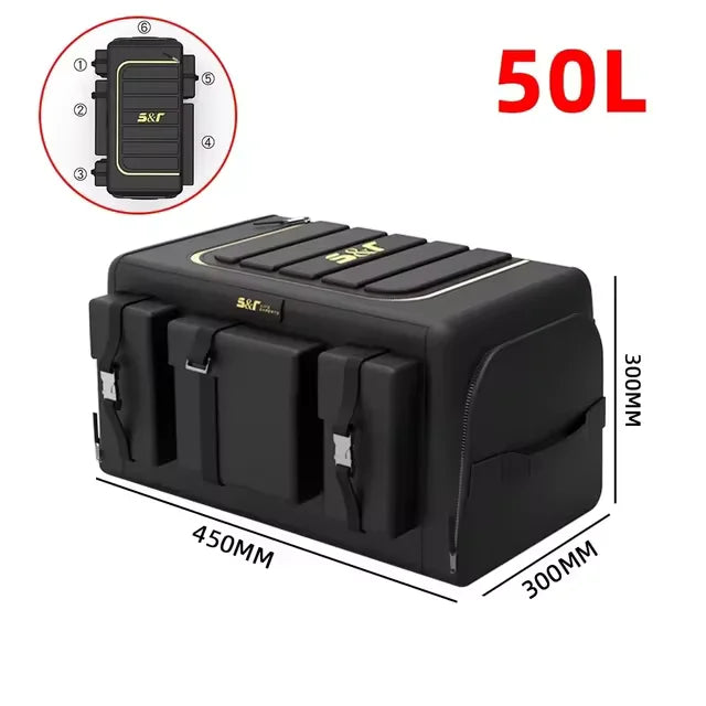 Car Trunk Organizer – 70L Foldable Storage Box With Lid | Durable Vehicle Storage Bin - ZOOMNSTORE