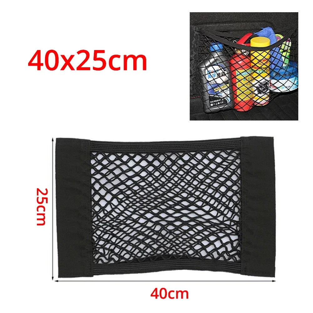 Car Trunk Organizer - Universal Elastic Mesh Storage Bag | Foldable Auto Accessories - ZOOMNSTORE