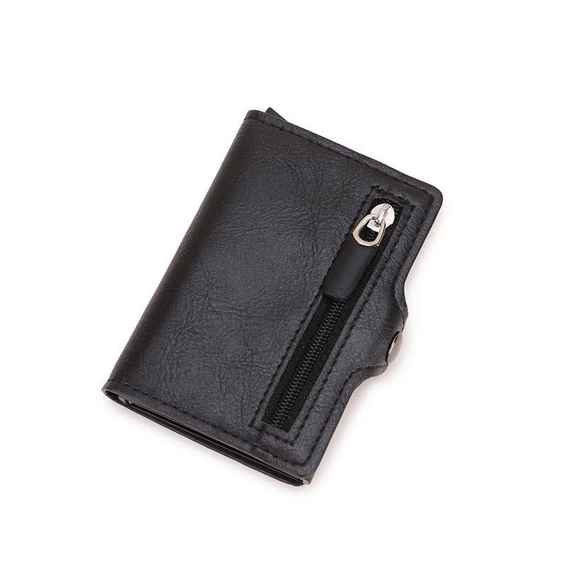Carbon Fiber RFID Blocking Leather Wallet - Mens Credit Card Holder Case - ZOOMNSTORE