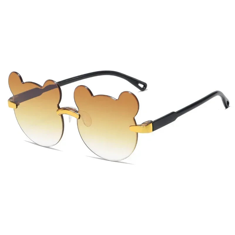 Cartoon Bear Rimless Sunglasses - UV400 Outdoor Kids Sunglasses for Boys Girls - ZOOMNSTORE