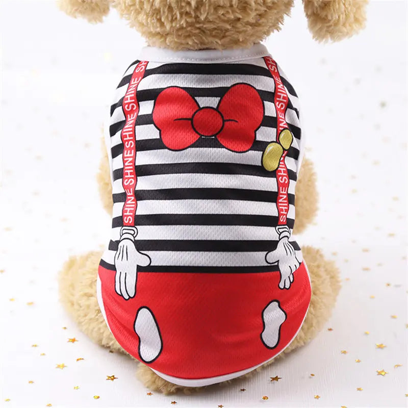 Cartoon Dog Vest - Soft Summer T-Shirt for Small Pets - ZOOMNSTORE