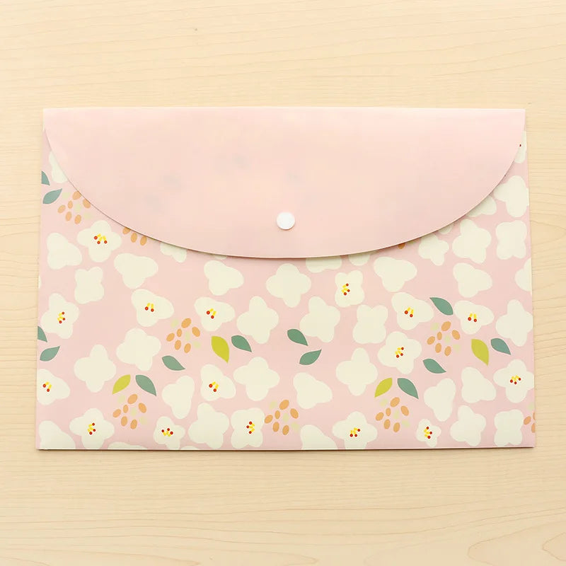 Cartoon File Bag - A4 Waterproof Document Holder With Snap Closure | Cute Portable Organizer - ZOOMNSTORE