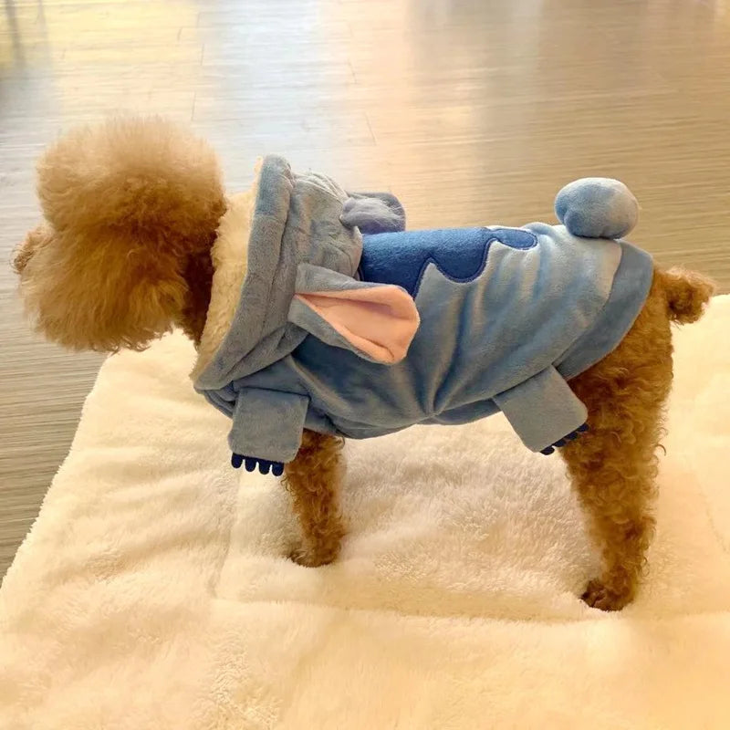 Autumn Winter Pet Clothing - Warm Cotton Cat and Dog Outfit - ZOOMNSTORE
