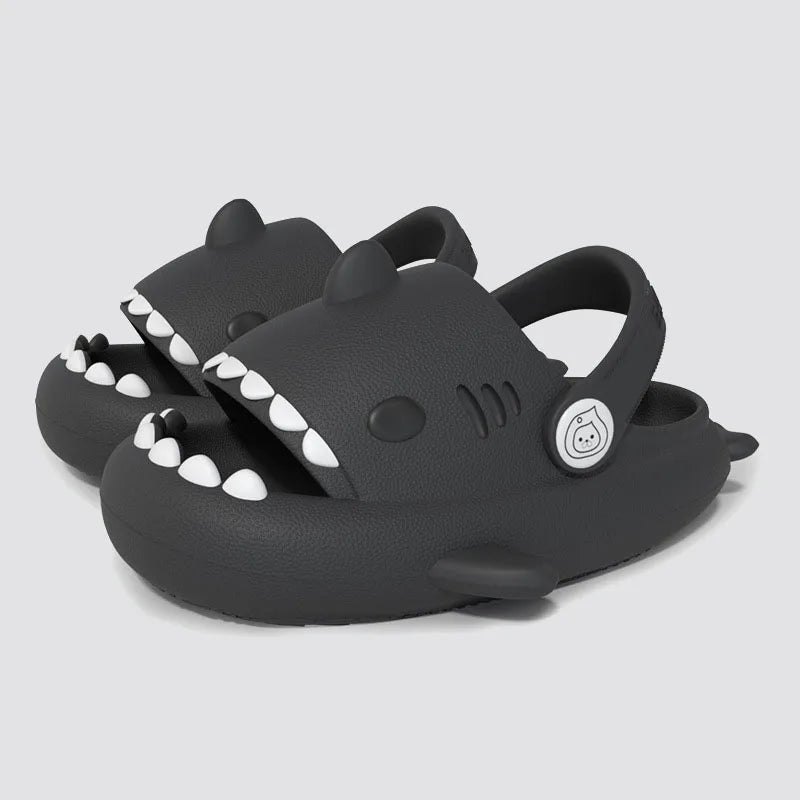 Cartoon Shark Sandals - Boys Girls Summer Non-slip Soft Sole Shoes - ZOOMNSTORE