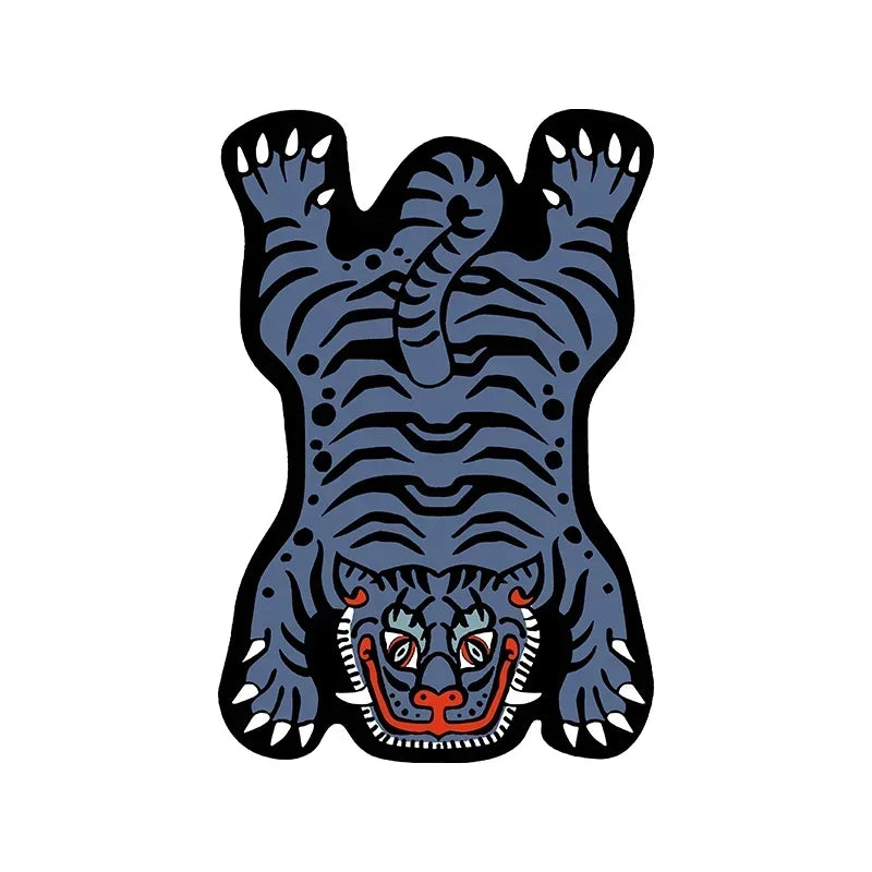 Cartoon Tiger Rug - Non Slip Floor Mat for Children's Bedroom & Living Room - ZOOMNSTORE