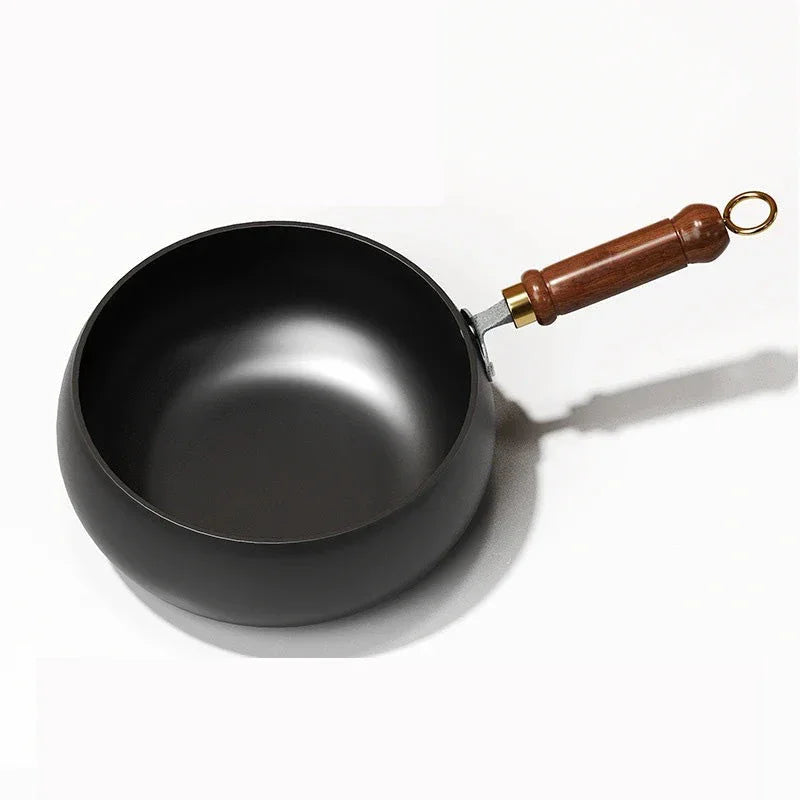 Cast Iron Skillet Pot - Easy Cook Keep Warm Stir Fry Boil Simmer - ZOOMNSTORE