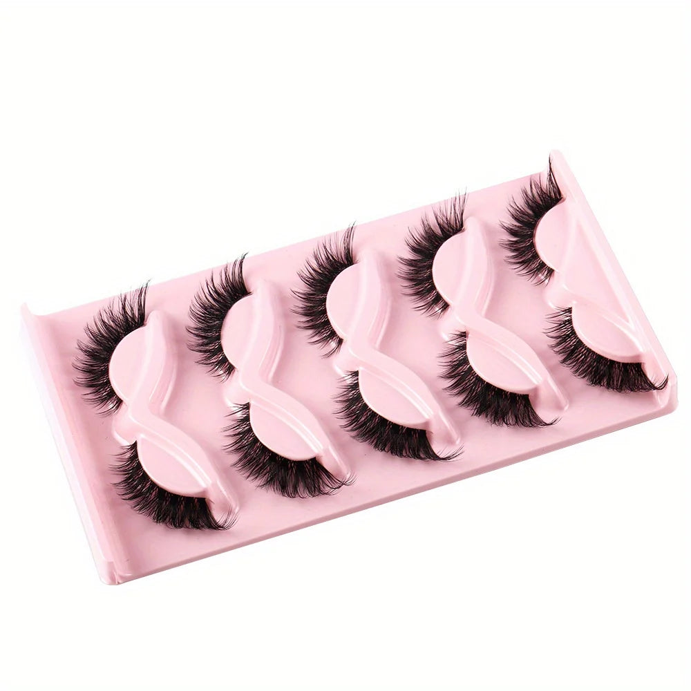Cat Eye Fake Eyelashes - 3 Boxes 15 Pairs Natural Long Winged Lashes - ZOOMNSTORE
