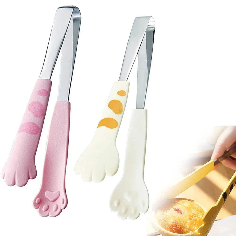 Cat Paw Food Tongs - Cute Cartoon Stainless Steel Kitchen Gadgets - ZOOMNSTORE