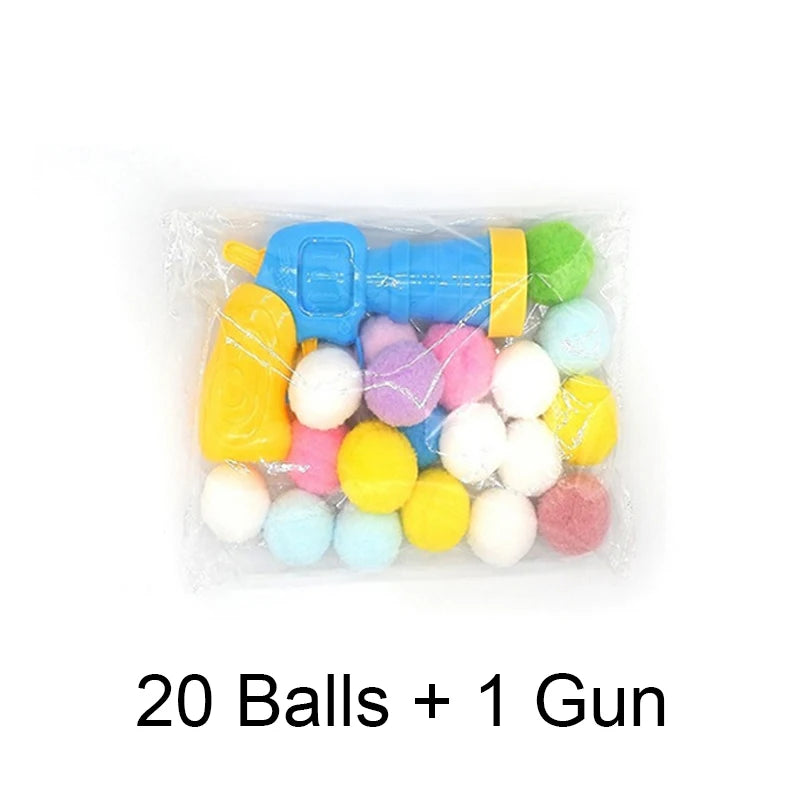 Cat Plush Ball Shooter - Mini Silent Toy for Stress Relief and Play - ZOOMNSTORE