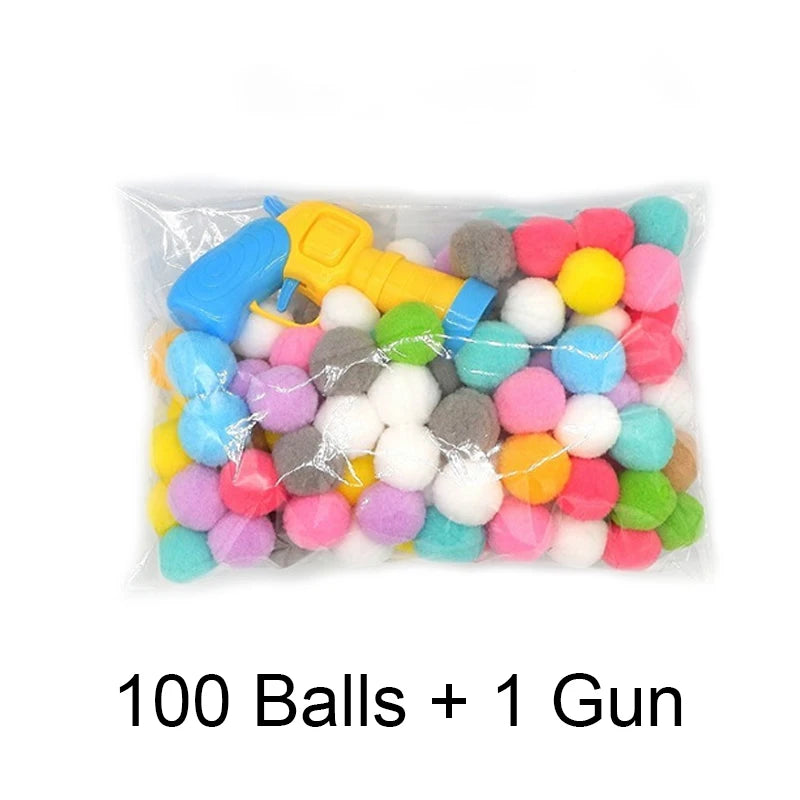 Cat Plush Ball Shooter - Mini Silent Toy for Stress Relief and Play - ZOOMNSTORE