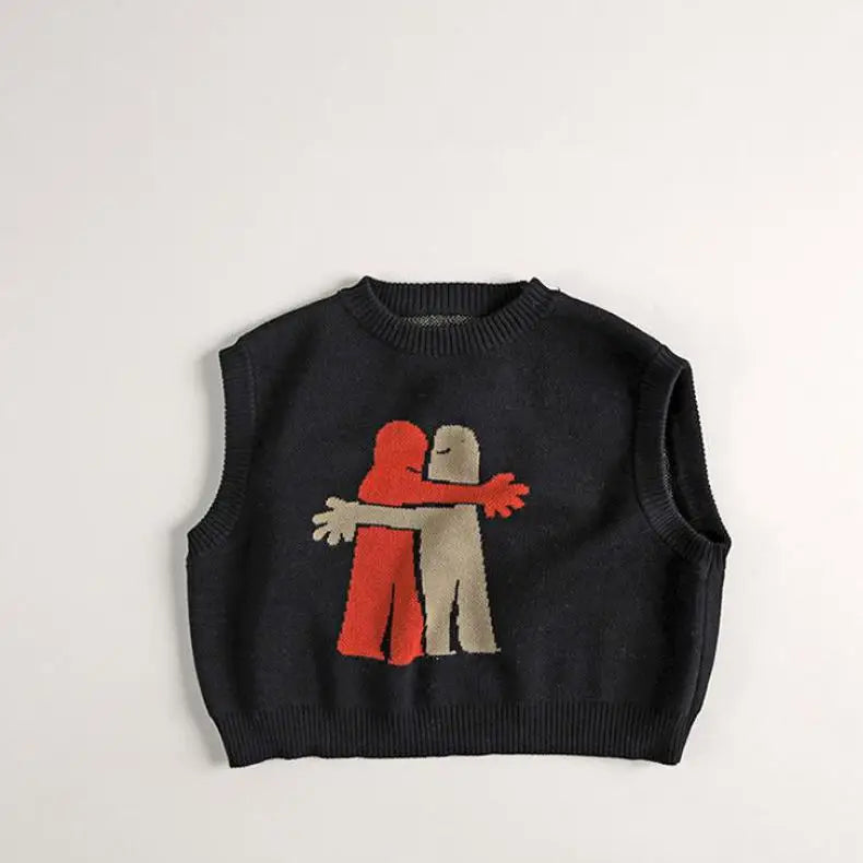 Childrens Sleeveless Knitted Vest - Cute Animal Cotton Sweater Coat for Boys Girls - ZOOMNSTORE
