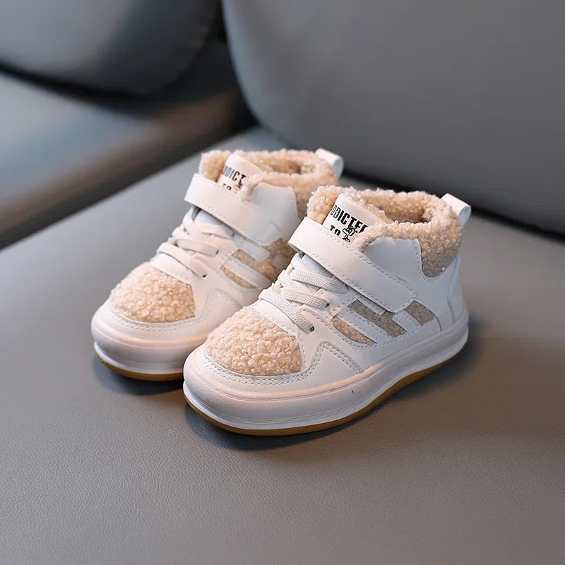 Children Snow Boots - Warm Plush Kids Winter Boots with Rubber Outsole & Anti-Slip Sole - ZOOMNSTORE