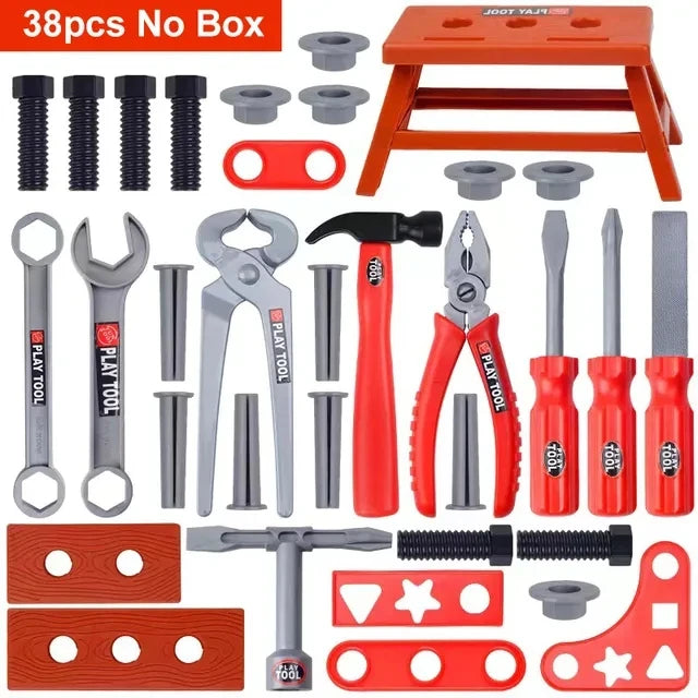 Children Toy Tool Kits Engineer Simulated Repair Tool Set Electric Drill Screwdriver Play House Toy Christmas Gift for Boys Kids - ZOOMNSTORE