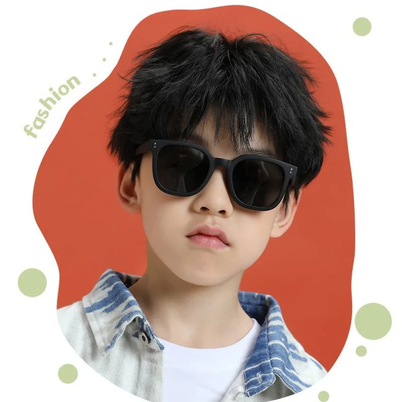 Childrens Designer Square Sunglasses - UV400 Outdoor Eyewear for Boys and Girls - ZOOMNSTORE
