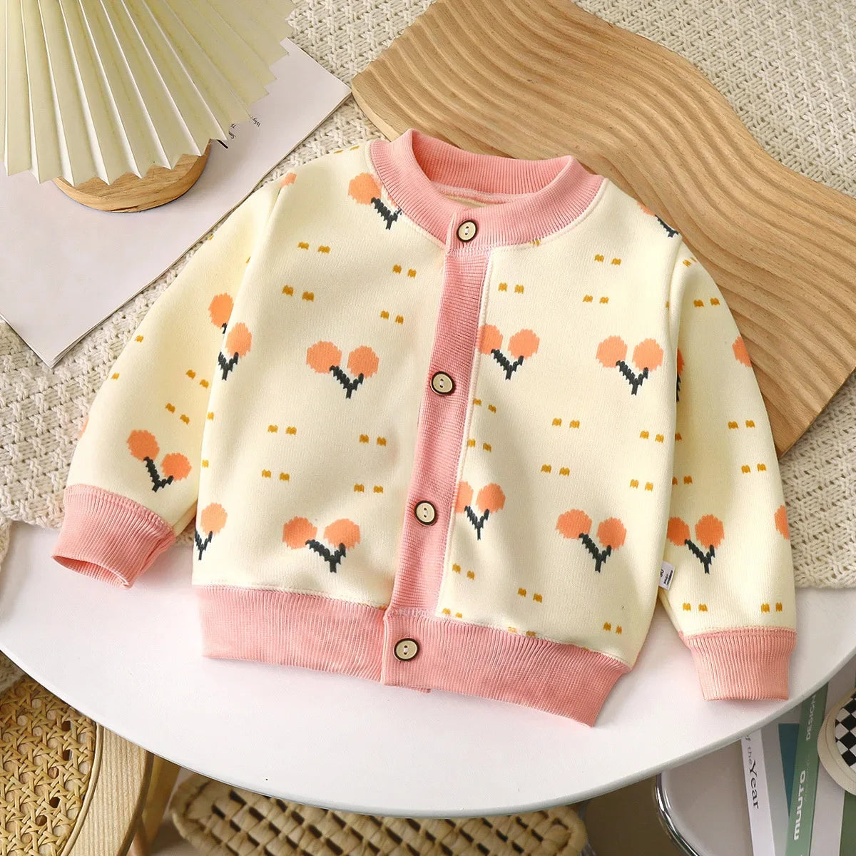 Childrens Knitted Coat - Warm Autumn Winter Sweater Jacket for Boys Girls - ZOOMNSTORE