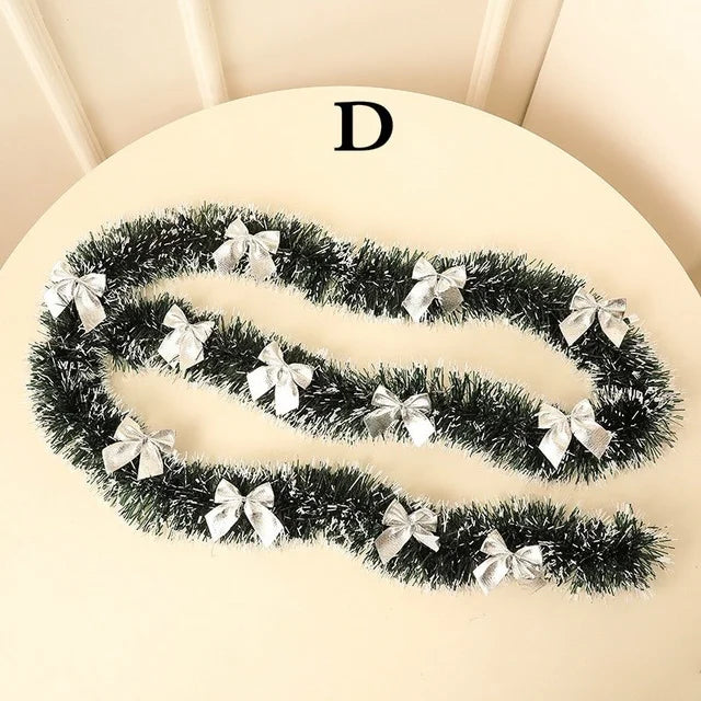Christmas Ribbon Garland - 2M Holiday Decoration for Tree Parties - ZOOMNSTORE