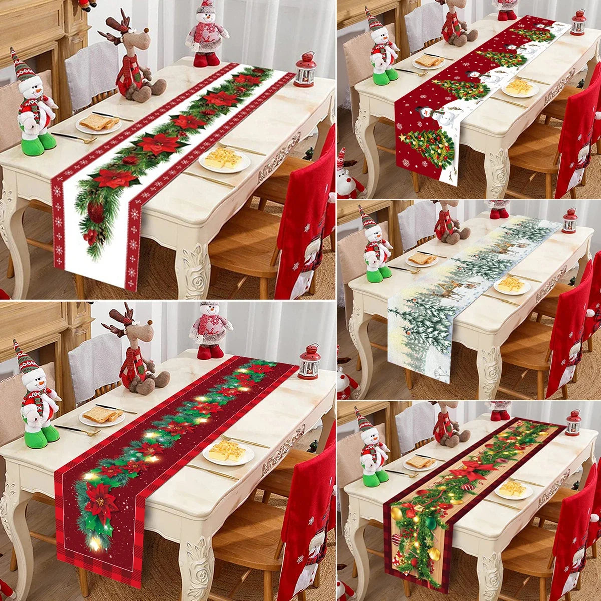 Christmas Table Runner - Holiday Decor for Home 2024 New Year Gift 2025 - ZOOMNSTORE