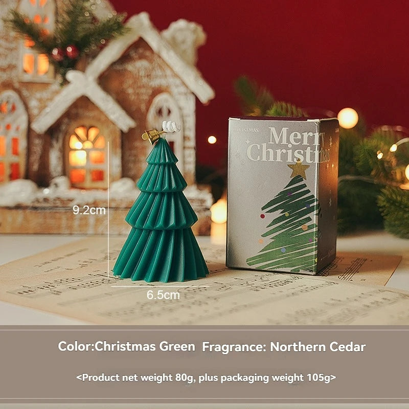 Handcrafted Christmas Tree Scented Candles - Festive Holiday Decor Perfect Gift for Xmas Lovers - ZOOMNSTORE