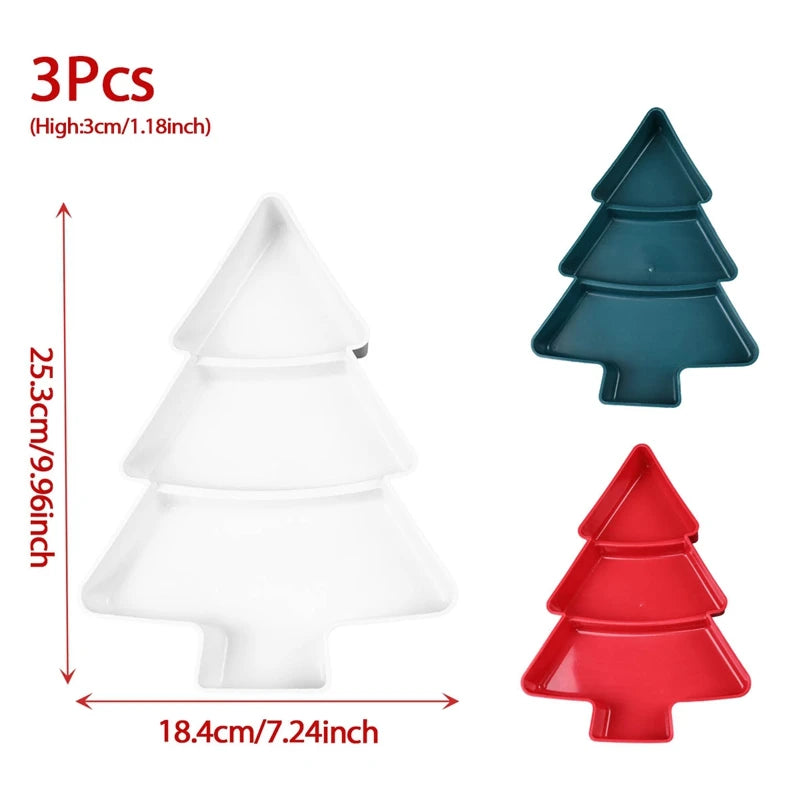 Christmas Tree Fruit Plate - Merry Christmas Party Decor 2025 Navidad Gifts Happy New Year 2026 - ZOOMNSTORE