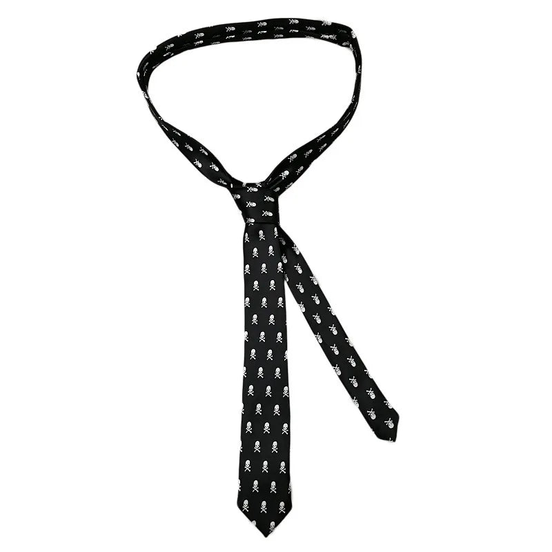 Classic Musical Notes Tie - Silky Narrow Necktie for Piano Guitar Lovers - ZOOMNSTORE