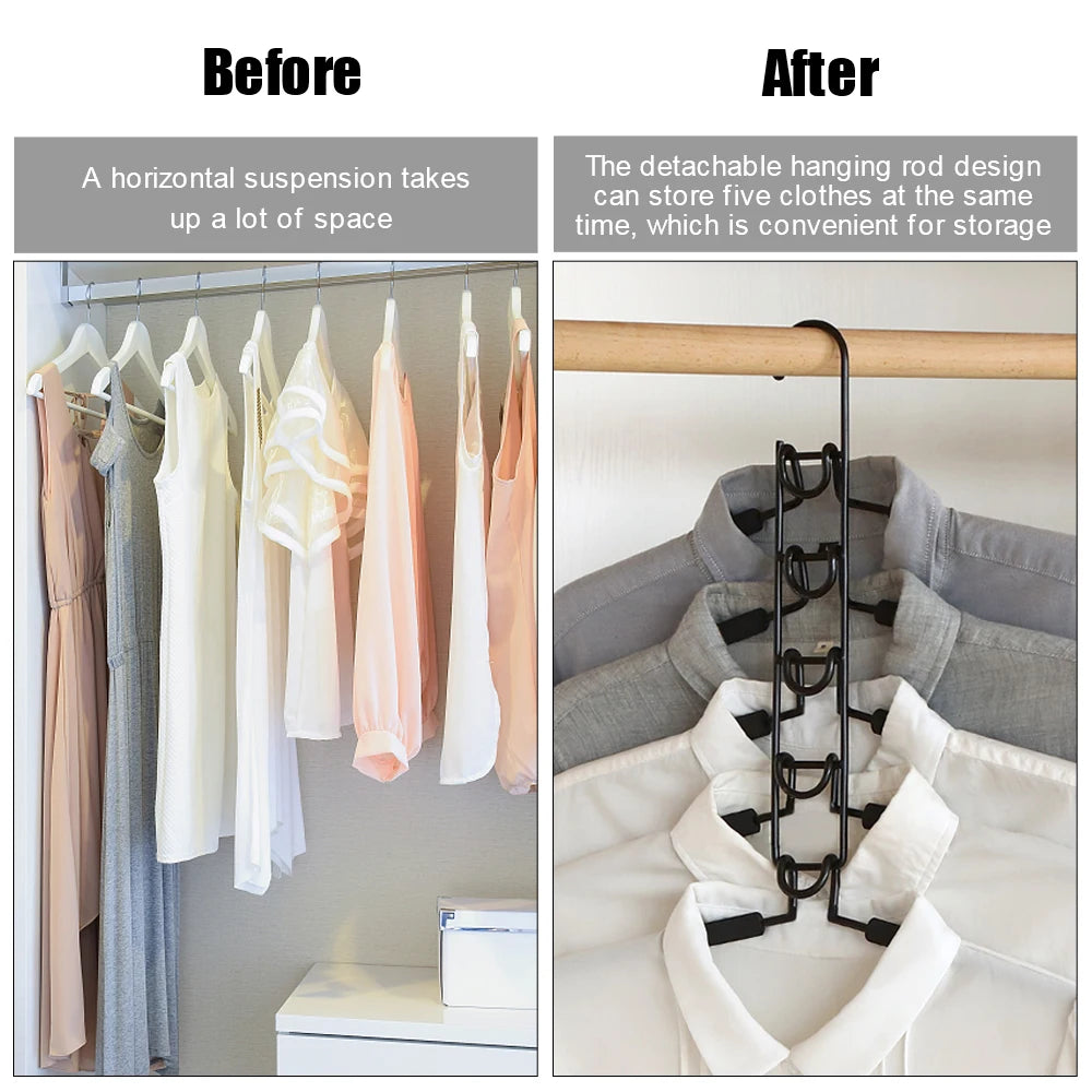 Clothes Drying Rack - 5 Layer Detachable Space Saving Metal Hanger for Indoor Use - ZOOMNSTORE