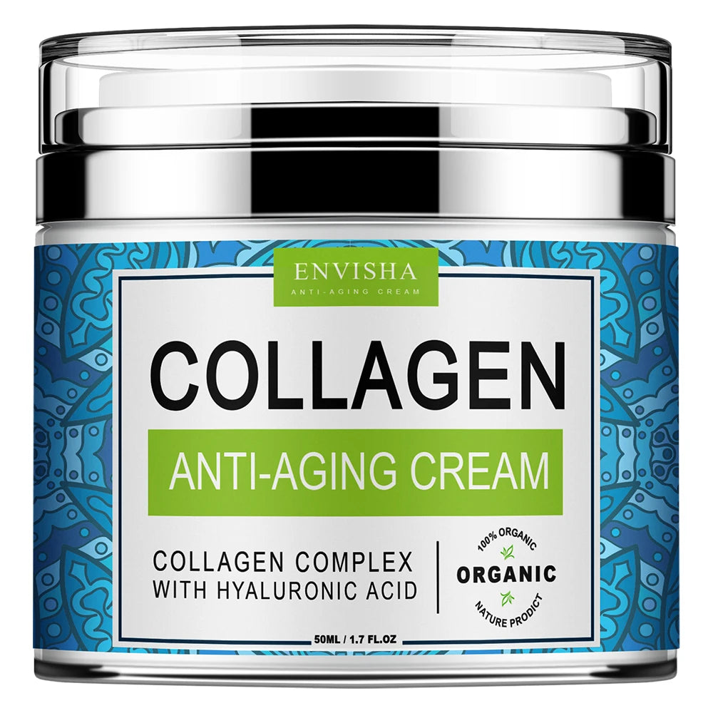 Collagen Face Cream - Hyaluronic Acid Anti-Aging Moisturizer with Pore Shrinking Whitening Effects - ZOOMNSTORE