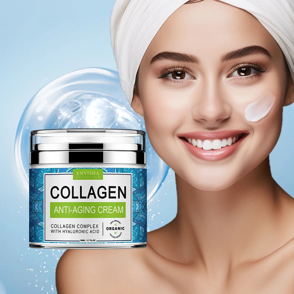 Collagen Face Cream - Hyaluronic Acid Anti-Aging Moisturizer with Pore Shrinking Whitening Effects - ZOOMNSTORE