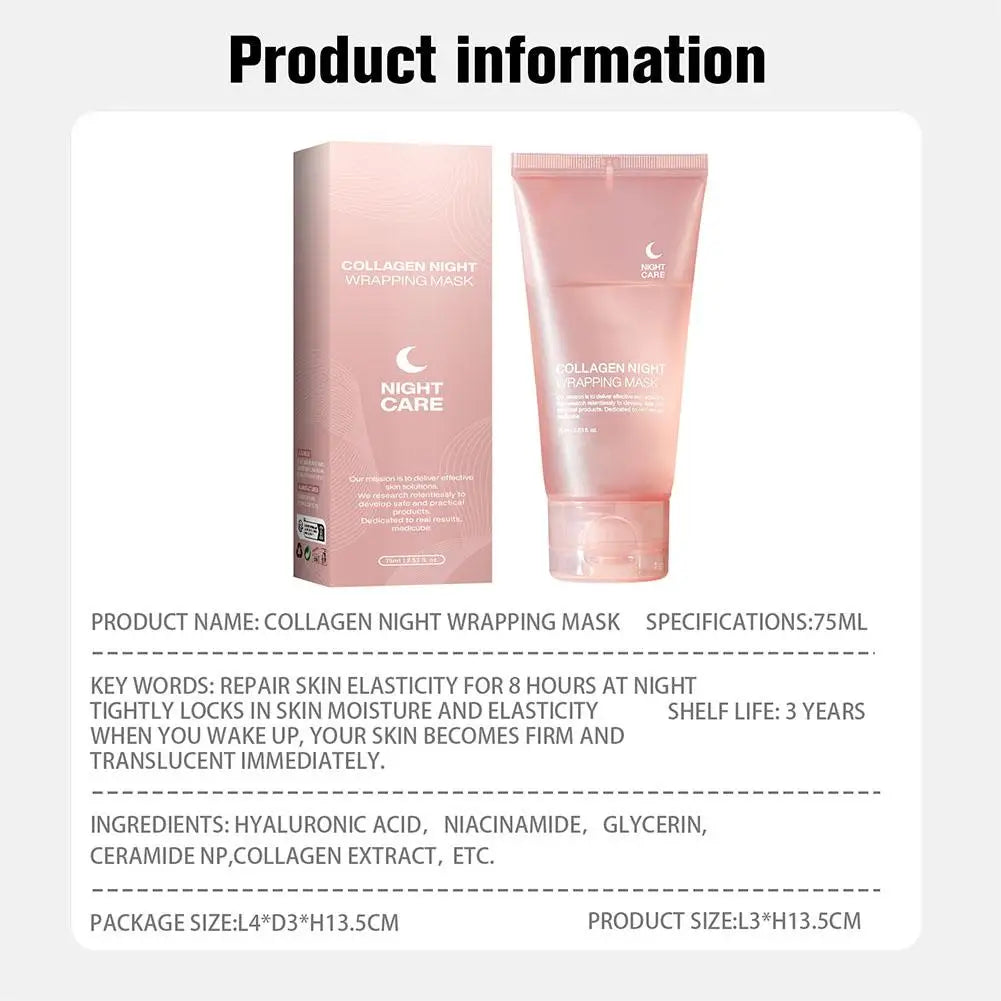 Collagen Peel-Off Mask - Moisturizing Firming Gel for Deep Cleansing and Wrinkle Repair - ZOOMNSTORE