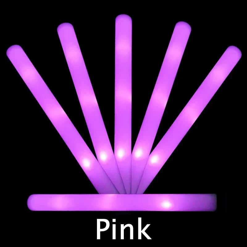 Colorful LED Glow Sticks - RGB Foam Cheer Tubes for Parties Events - ZOOMNSTORE