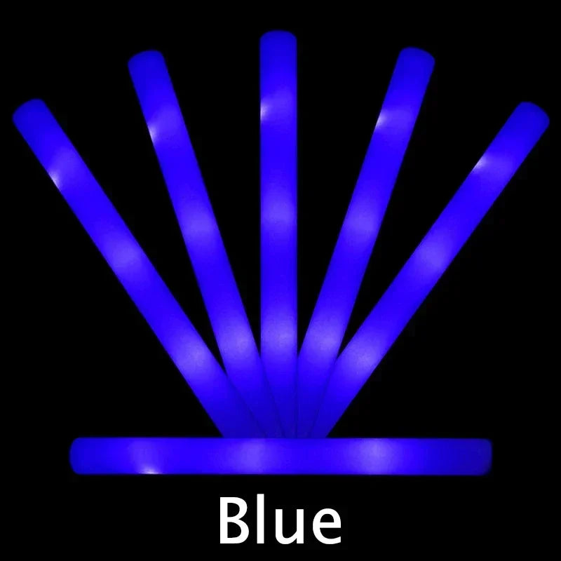 Colorful LED Glow Sticks - RGB Foam Cheer Tubes for Parties Events - ZOOMNSTORE