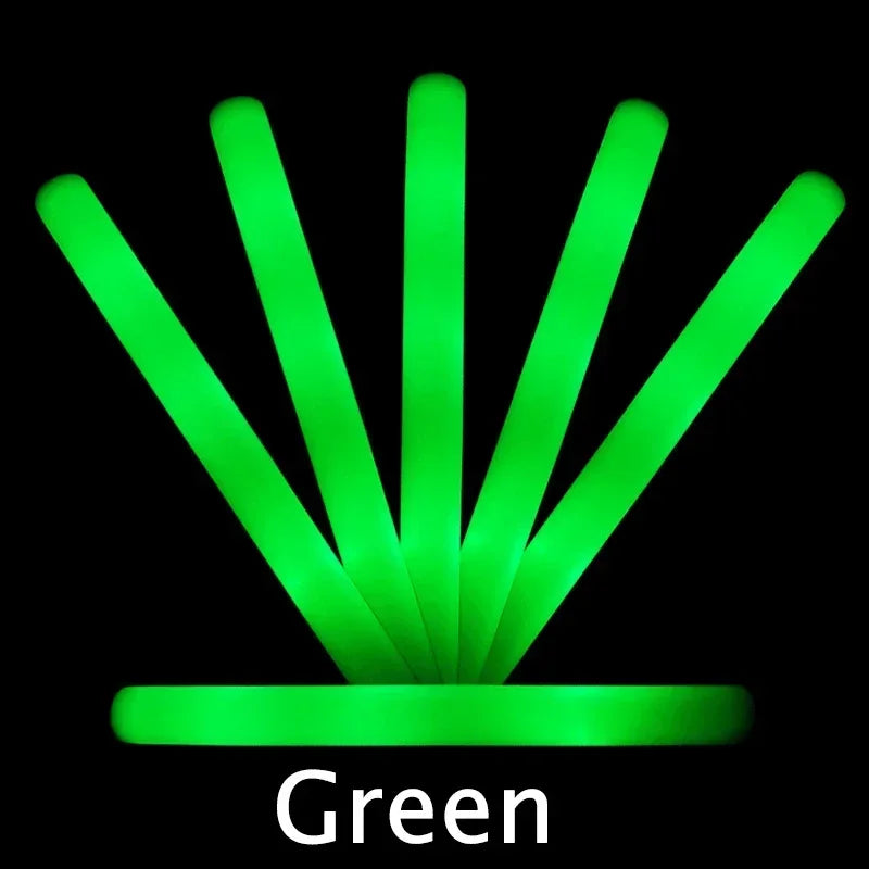 Colorful LED Glow Sticks - RGB Foam Cheer Tubes for Parties Events - ZOOMNSTORE