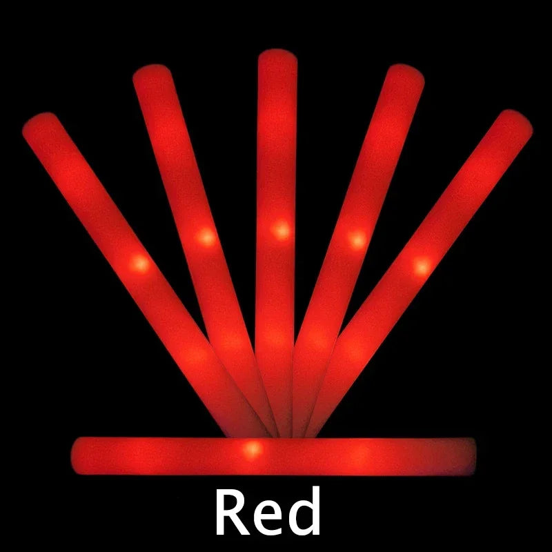 Colorful LED Glow Sticks - RGB Foam Cheer Tubes for Parties Events - ZOOMNSTORE