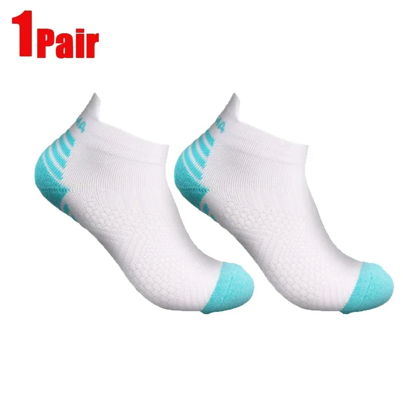 Compression Ankle Socks - Mens Womens Low Cut Fitness Running Sox - ZOOMNSTORE