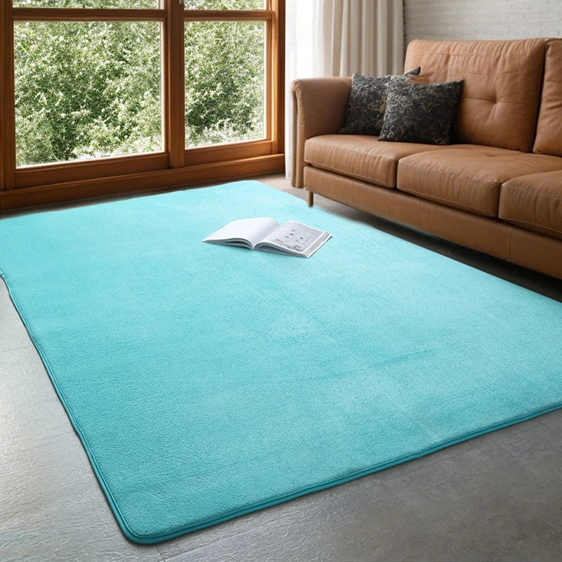 Coral Velvet Carpet – Modern Area Rug With Non Slip Backing For Living Room - ZOOMNSTORE