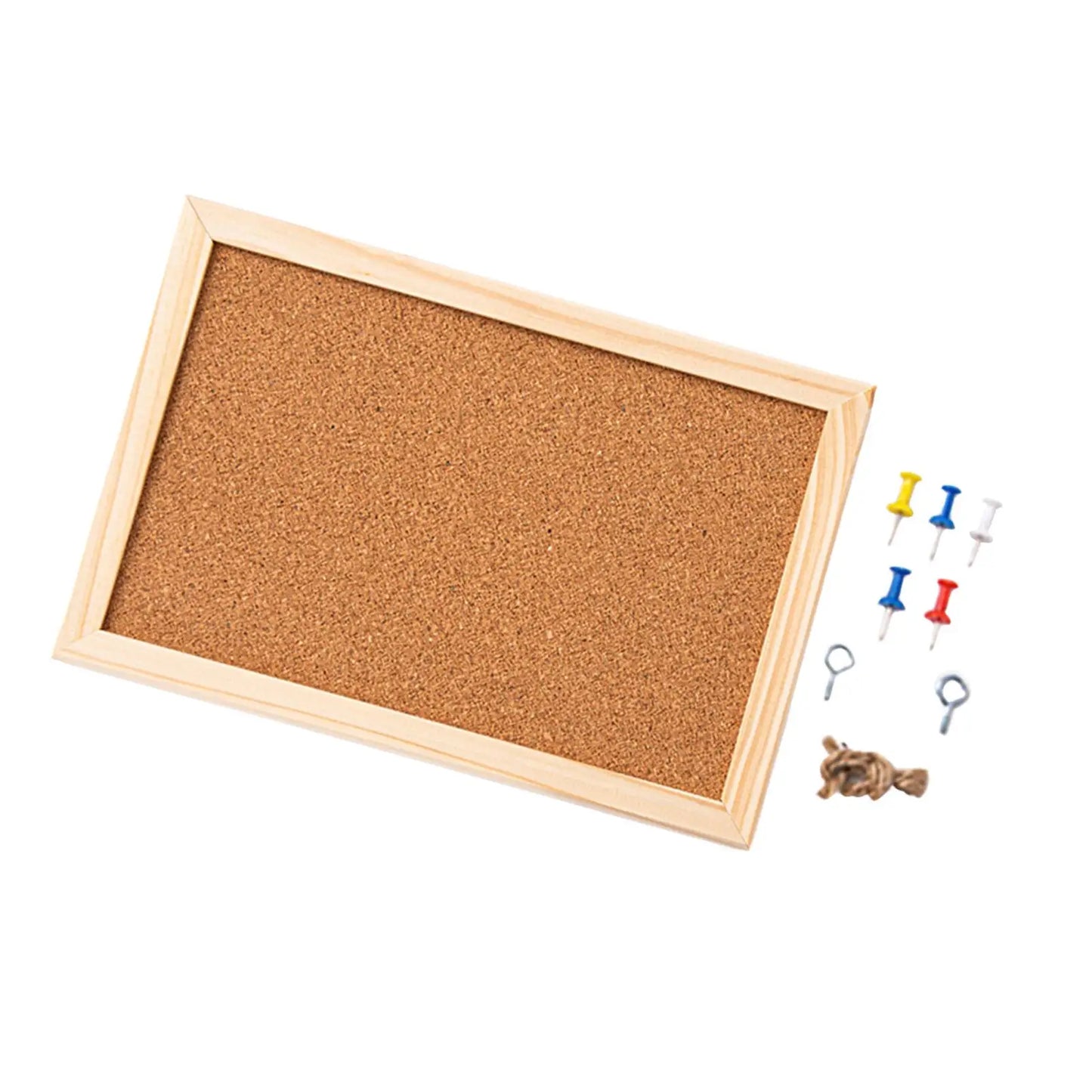 Cork Bulletin Board - Wood Framing Board With Push Pins | Eco Friendly Cork Display - ZOOMNSTORE