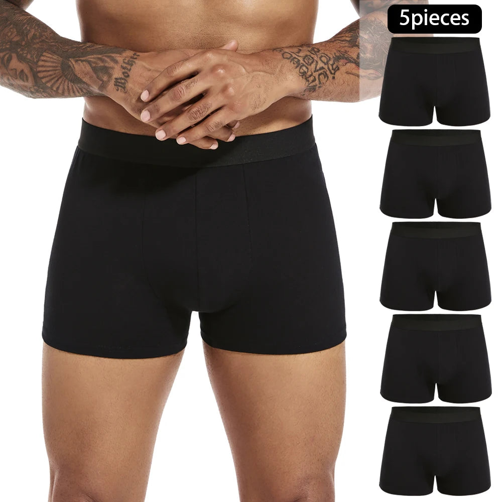 Cotton Boxer Shorts - Luxury Black Gold Men's Underwear, Soft Breathable Boxers - ZOOMNSTORE