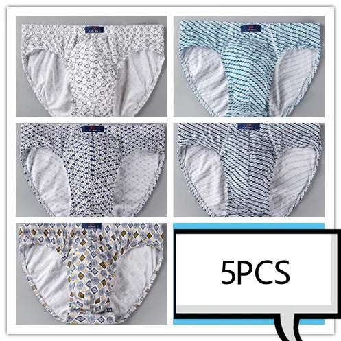 Mens 100 Cotton Briefs - Comfortable Underwear Multiple Sizes 5pcsLot Free Drop Shipping - ZOOMNSTORE