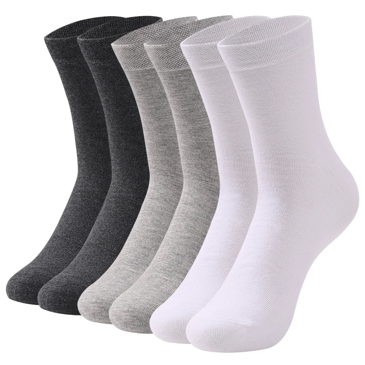 Cotton Crew Socks - Men's & Women's Soft Breathable Pure Color Socks, Large Size - ZOOMNSTORE