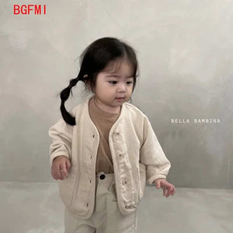 Cotton Denim Jacket for Baby Toddler - Casual Jean Coat for Kids 2-7Y - ZOOMNSTORE