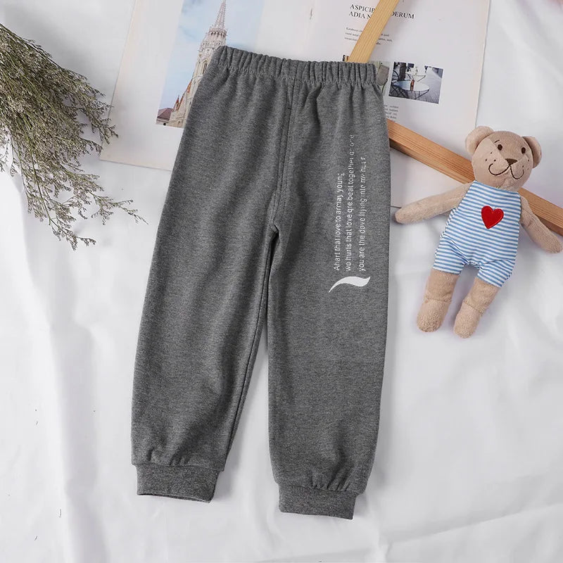 Cotton Kids Leisure Sport Pants - Toddler Boys Girls Sweatpants - ZOOMNSTORE