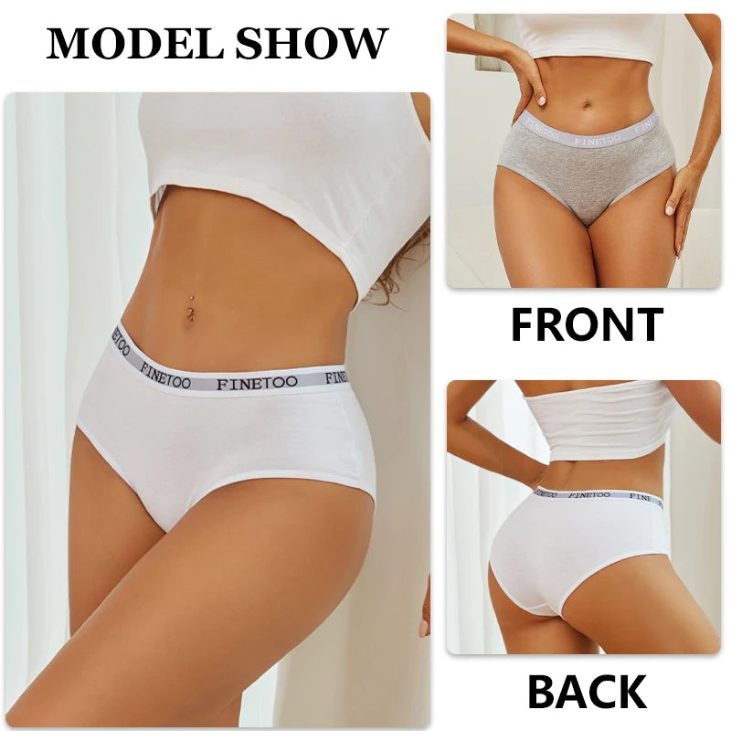 Cotton Letter Belt Womens Briefs - Sexy Low Waist Comfortable Panties 3 Pcs - ZOOMNSTORE
