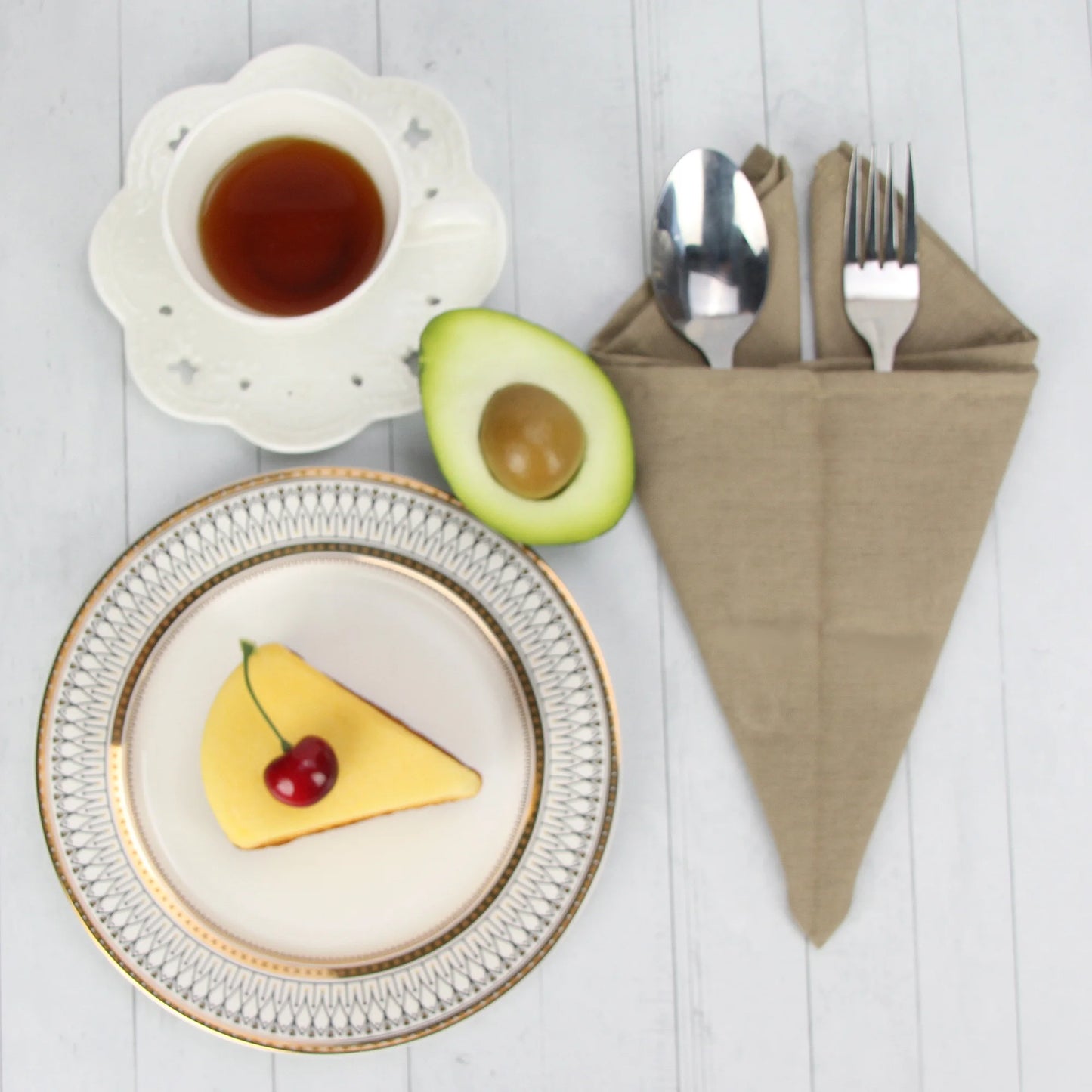 Cotton Linen Napkins Set of 12 - Soft 40x40cm Placemats for Dining Events - ZOOMNSTORE