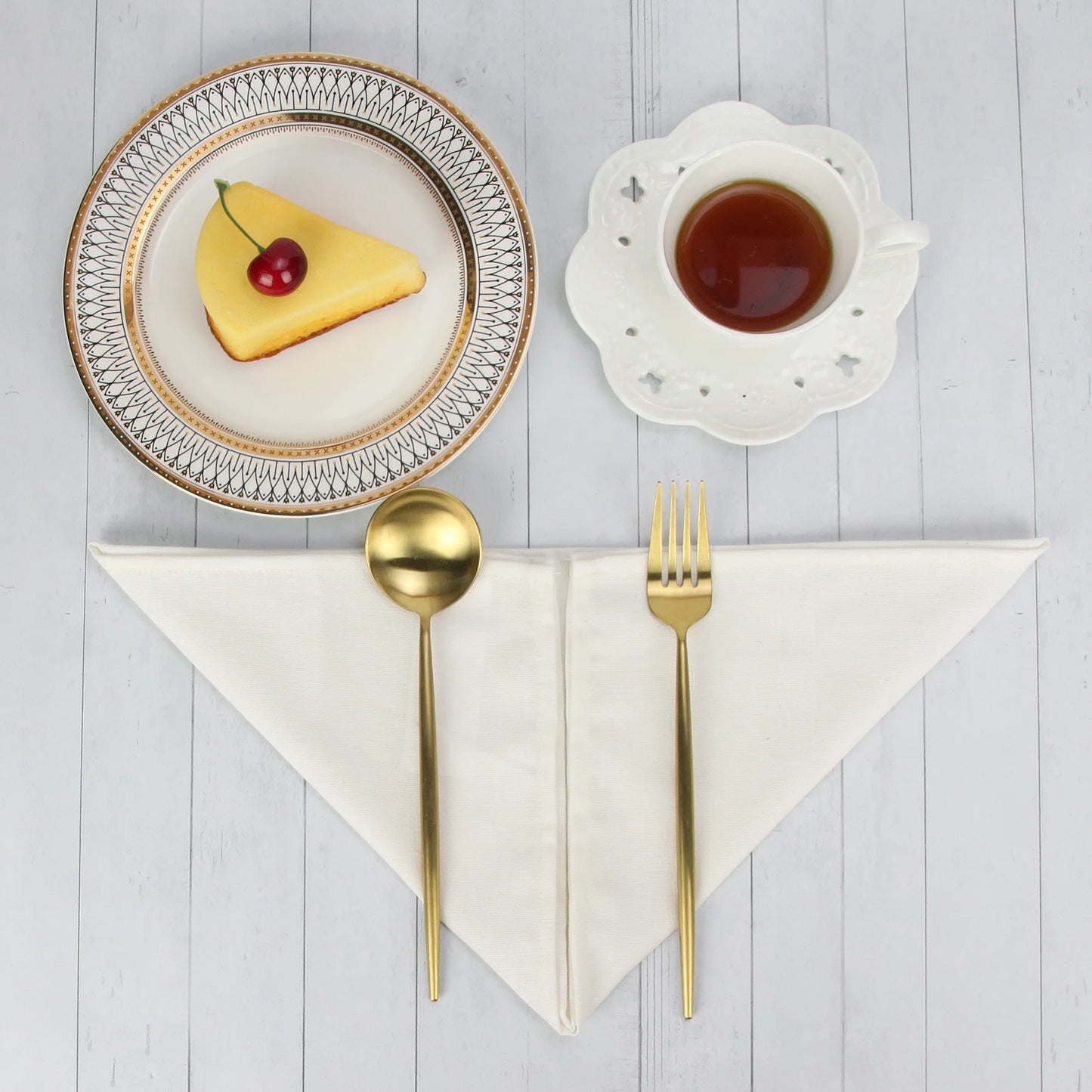 Cotton Linen Napkins Set of 12 - Soft 40x40cm Placemats for Dining Events - ZOOMNSTORE