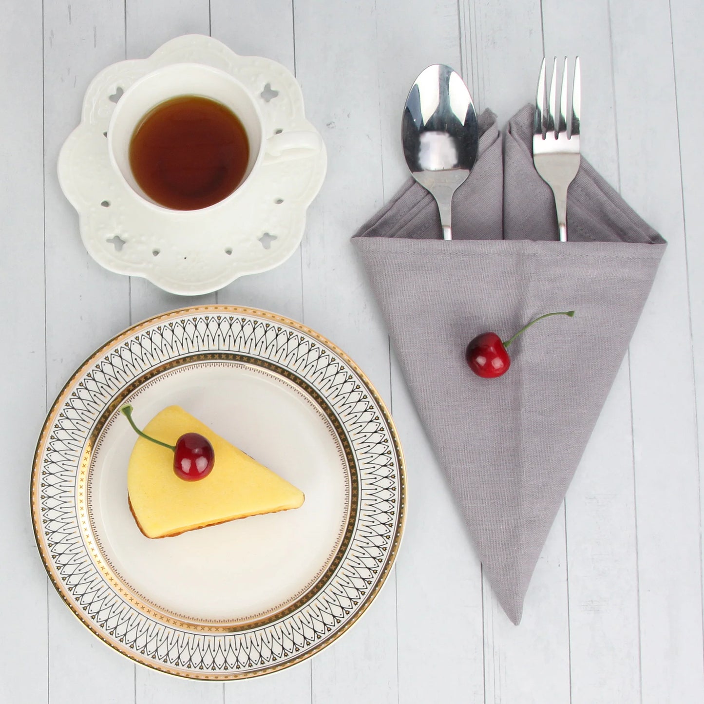 Cotton Linen Napkins Set of 12 - Soft 40x40cm Placemats for Dining Events - ZOOMNSTORE