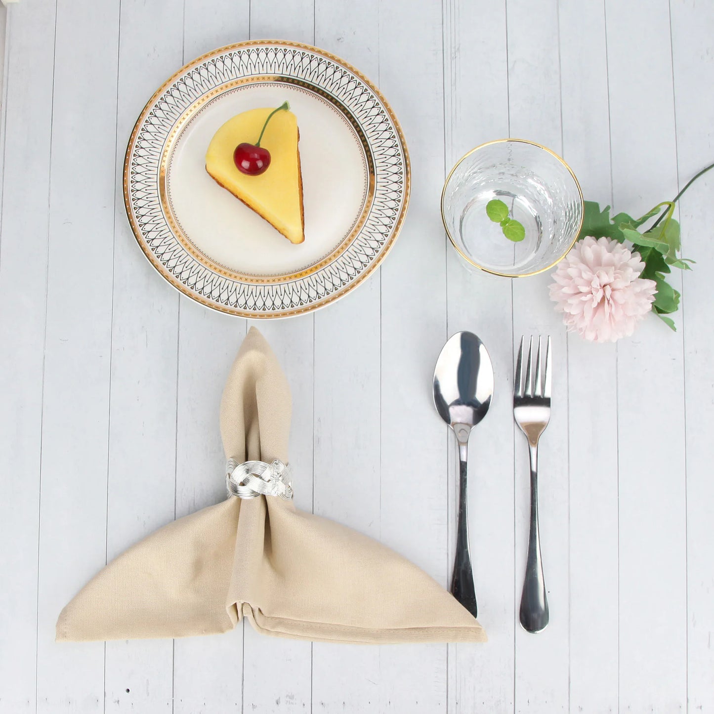 Cotton Linen Napkins Set of 12 - Soft 40x40cm Placemats for Dining Events - ZOOMNSTORE