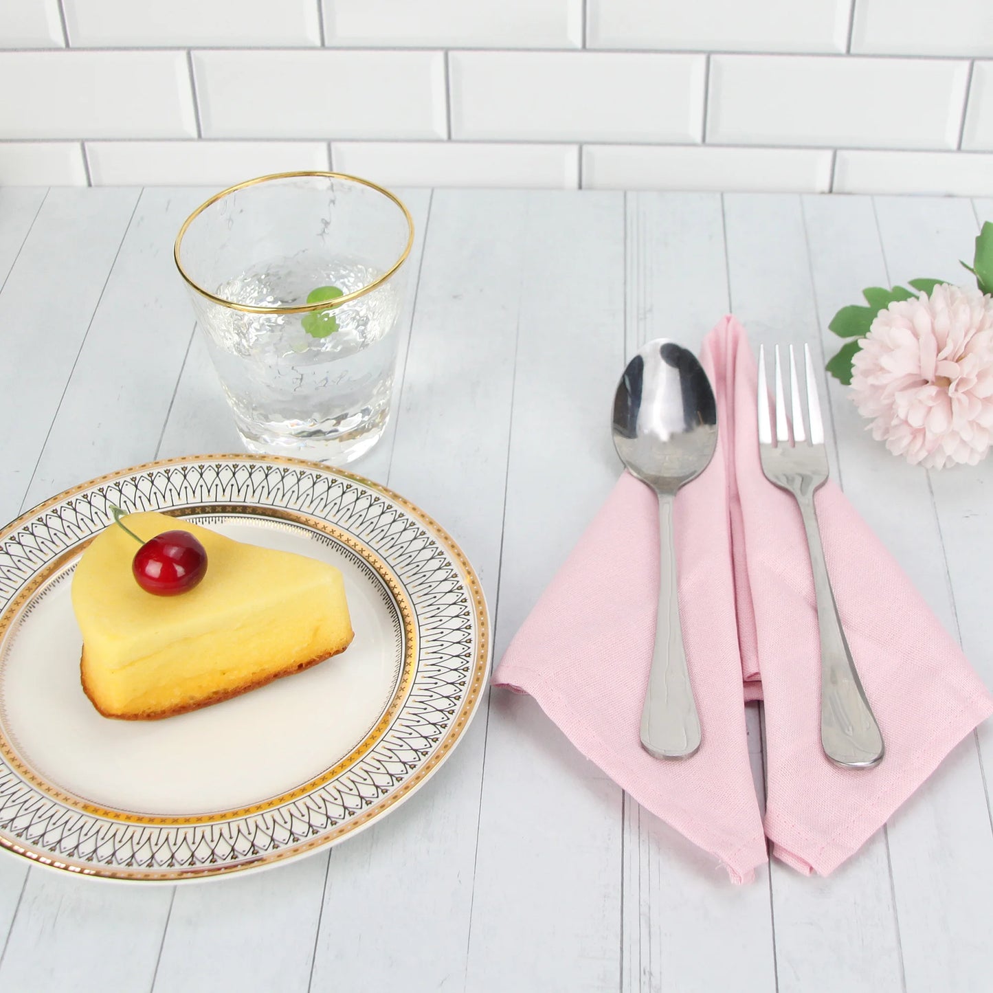 Cotton Linen Napkins Set of 12 - Soft 40x40cm Placemats for Dining Events - ZOOMNSTORE